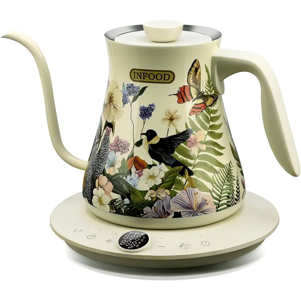 1.2L Electric Kettle with Precise Temperature Control for Coffee and Tea, Fast Boil, Auto-Off, Scheduling, Stainless Steel Body,
1.2L Electric Kettle with Precise Temperature Control for Coffee and Tea, Fast Boil, Auto-Off, Scheduling, Stainless Steel Body,