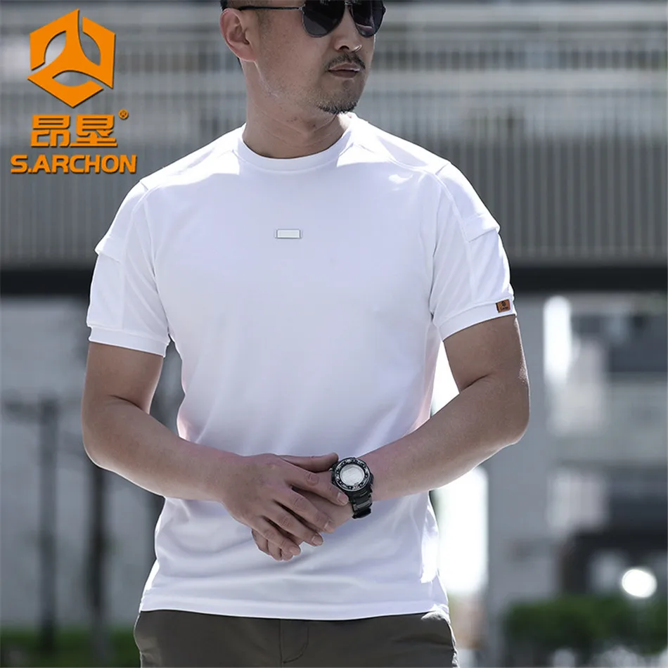 Summer Tactical Quick Drying T-shirt Men's Outdoor Sports Round Neck Short Sleeve Special Forces Army Fan Half Sleeve Shirt
Summer Tactical Quick Drying T-shirt Men's Outdoor Sports Round Neck Short Sleeve Special Forces Army Fan Half Sleeve Shirt