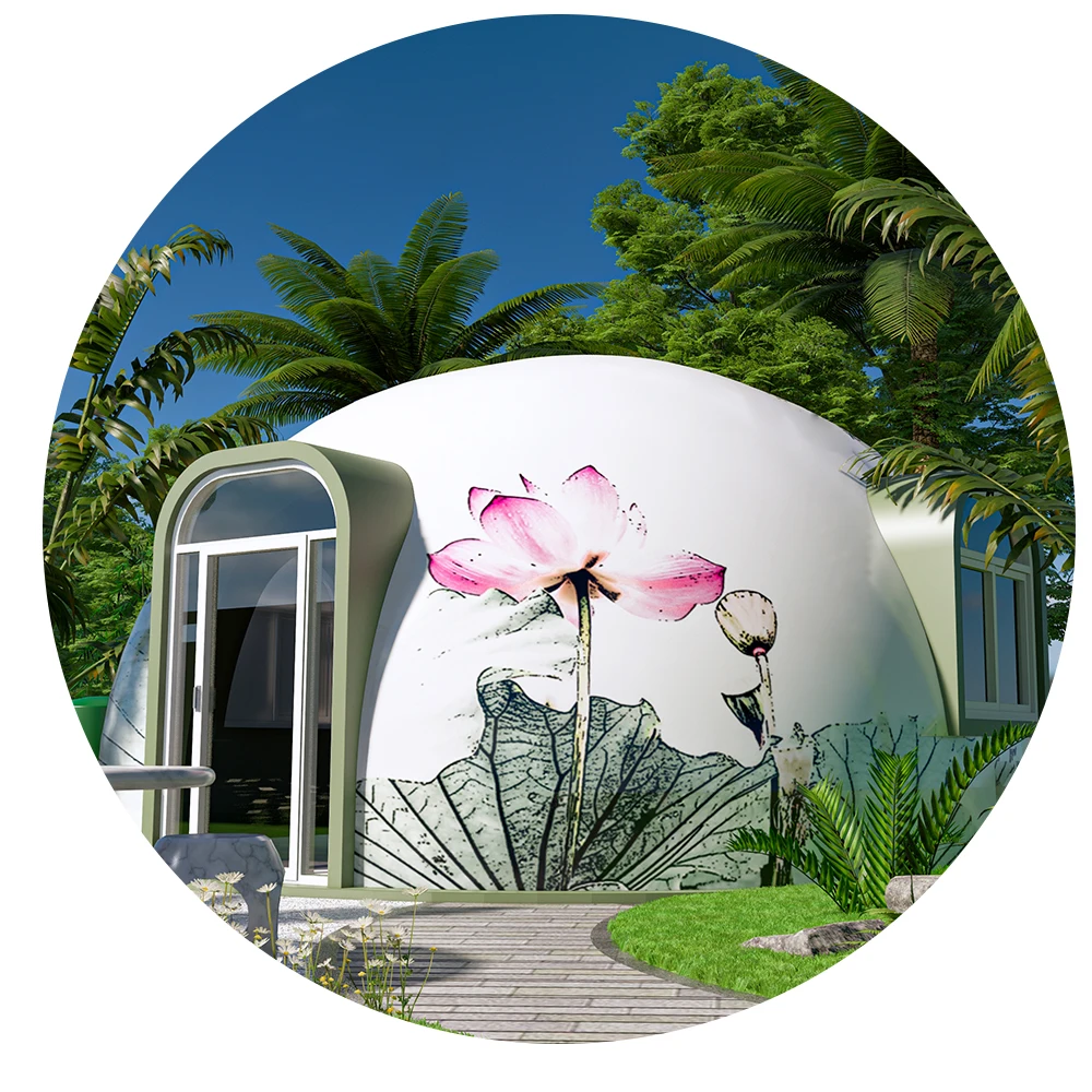 Cheap EPS Material Module house Structure Dome Prefab warmest home integrated graphene House round
Cheap EPS Material Module house Structure Dome Prefab warmest home integrated graphene House round