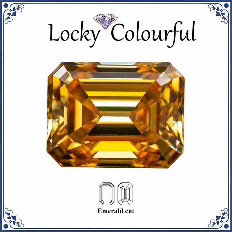Moissanite Champagne Color VVS1 Emerald Cut Charms Beads for DIY Jewelry Making Earrings Bracelet Materials with GRA Certificate
Moissanite Champagne Color VVS1 Emerald Cut Charms Beads for DIY Jewelry Making Earrings Bracelet Materials with GRA Certificate