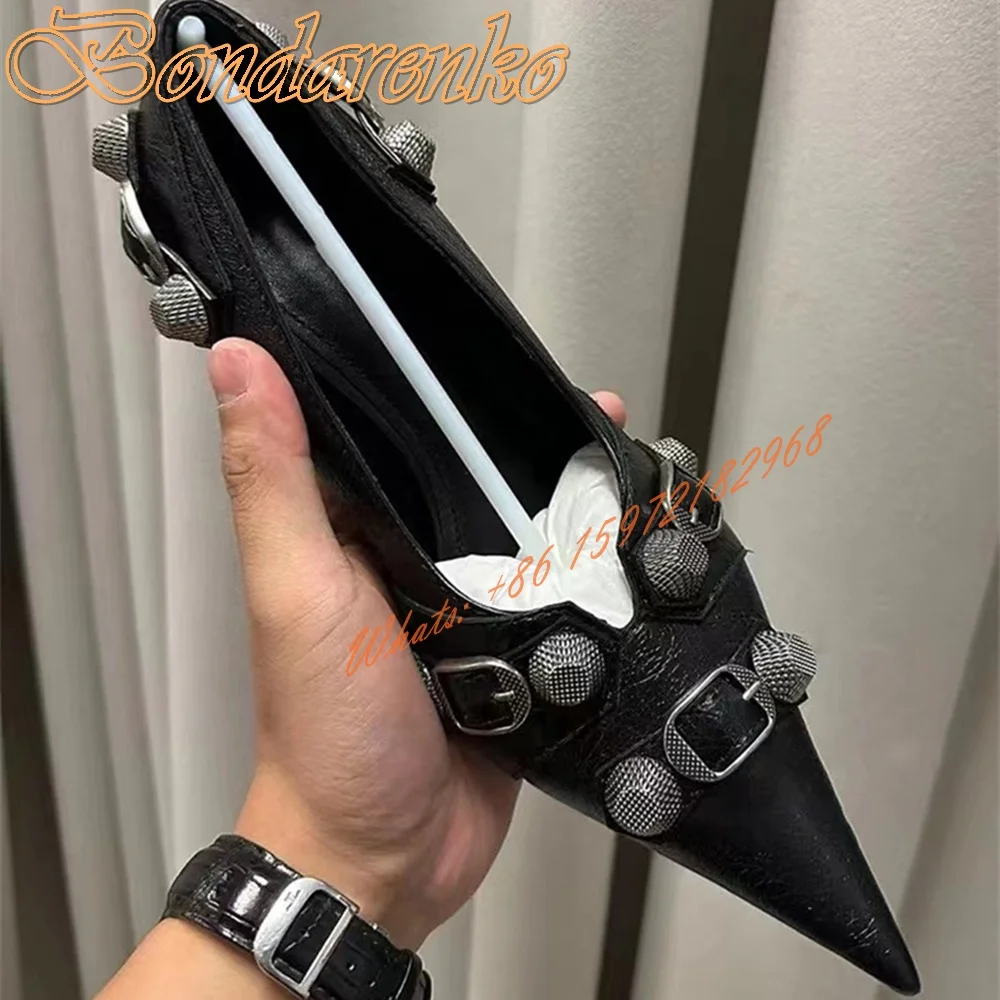 New Rivet Buckles Shallow Pumps Super Pointy Toe Solid Leather Stiletto Heels Women Sexy Dress Shoes Slip On Spring Party Pumps
New Rivet Buckles Shallow Pumps Super Pointy Toe Solid Leather Stiletto Heels Women Sexy Dress Shoes Slip On Spring Party Pumps