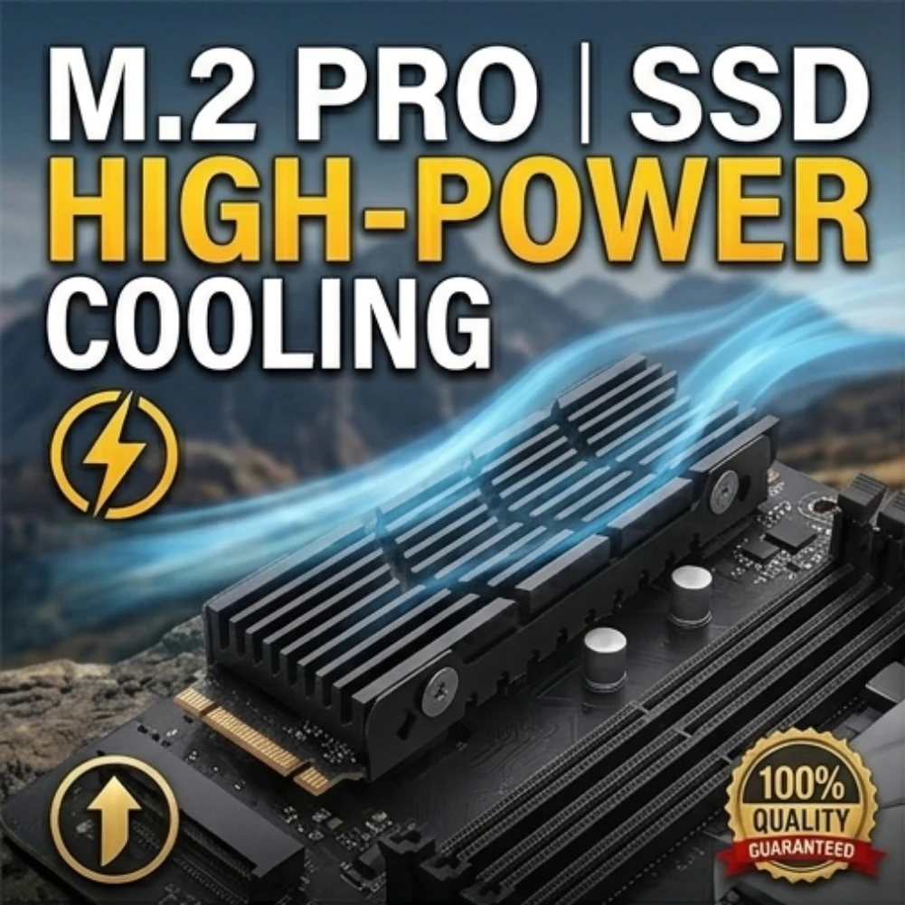 M.2 2280 SSD Cooler Heatsink M2 PRO All Aluminum Hollow Radiator with Thermal Silicone Pad for NVMe M.2 SSD PS5 Heat Dissipation
M.2 2280 SSD Cooler Heatsink M2 PRO All Aluminum Hollow Radiator with Thermal Silicone Pad for NVMe M.2 SSD PS5 Heat Dissipation