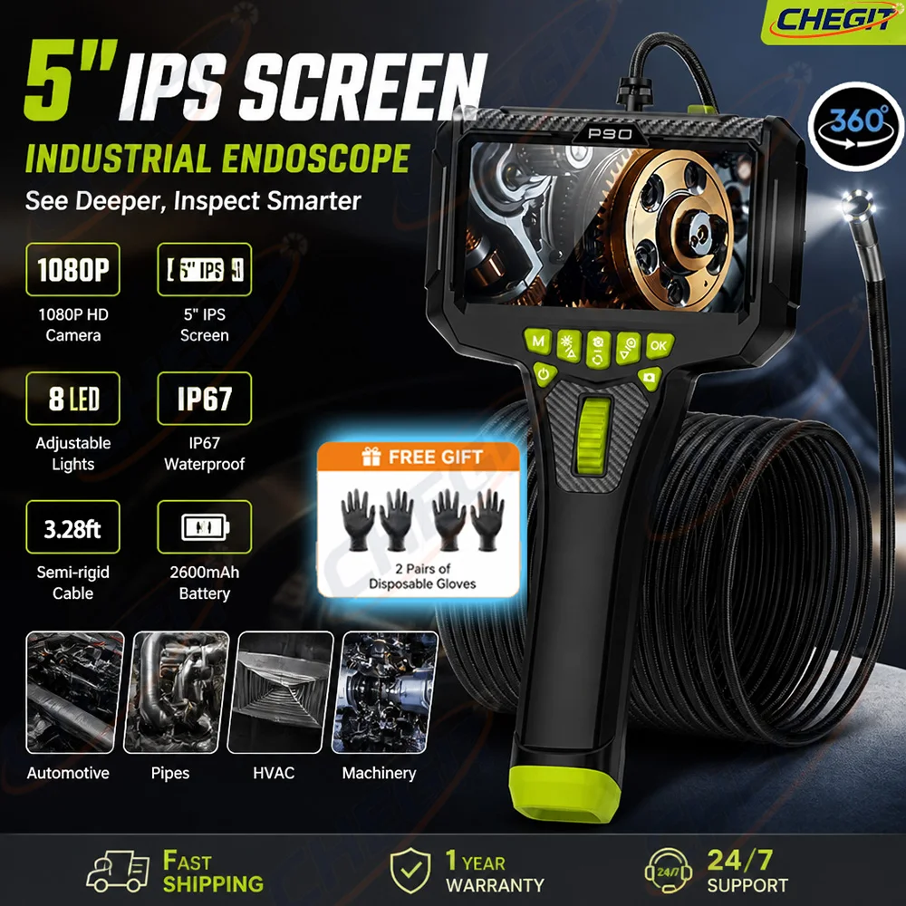 5"IPS Screen Two-Way Endoscope Camera Endoscope Inspection Camera Flexible Snake Scope for Home Repair AC,With Gift
5"IPS Screen Two-Way Endoscope Camera Endoscope Inspection Camera Flexible Snake Scope for Home Repair AC,With Gift