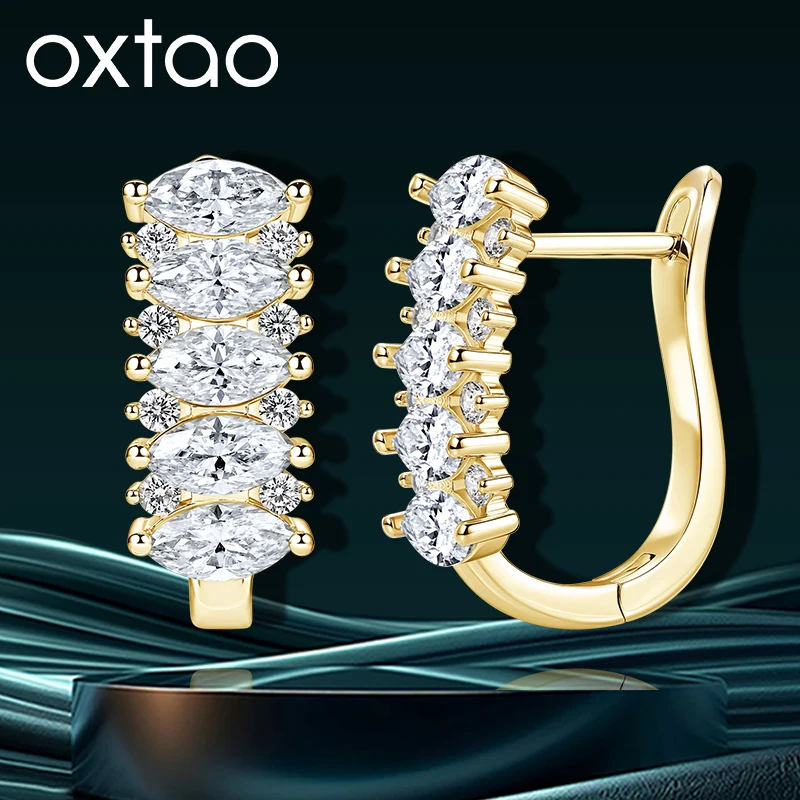 OXTAO 3x6mm Marquise Cut Moissanite Clip Earrings 14K Gold Filled Wedding Bridal Charms Women's Jewelry Gift Stud Earring Hooks
OXTAO 3x6mm Marquise Cut Moissanite Clip Earrings 14K Gold Filled Wedding Bridal Charms Women's Jewelry Gift Stud Earring Hooks