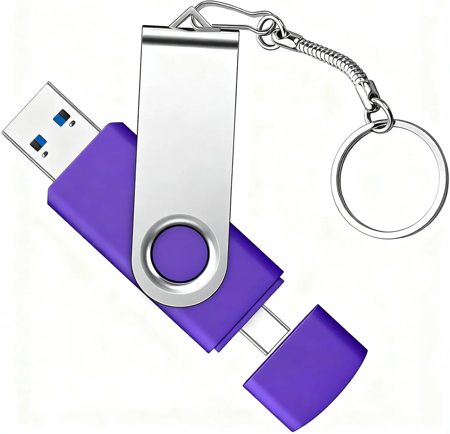32GB USB-C Dual Flash Drive 2-in-1 USB A + Type C Thumb Drive USB 3.0 Memory Stick FAT32 - Purple
32GB USB-C Dual Flash Drive 2-in-1 USB A + Type C Thumb Drive USB 3.0 Memory Stick FAT32 - Purple