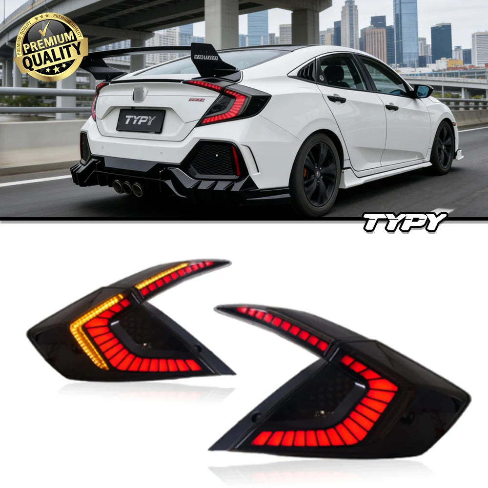 Светодиодные задние фонари с функцией DRL и указателями поворота для Honda Civic 10-го поколения 2016-2020, дизайн «Драконья чешуя», задние фонари с функцией стоп-сигнала и светом заднего хода.
Светодиодные задние фонари с функцией DRL и указателями поворота для Honda Civic 10-го поколения 2016-2020, дизайн «Драконья чешуя», задние фонари с функцией стоп-сигнала и светом заднего хода.