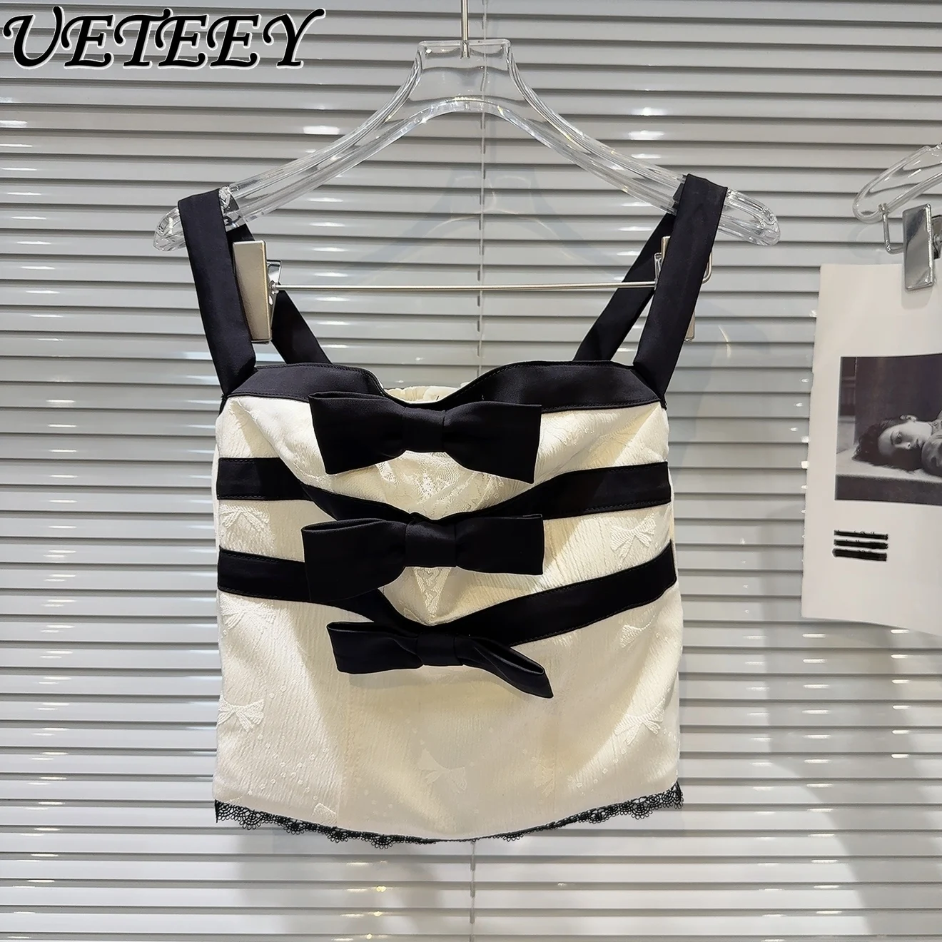 2025 Summer New Sweet Spice Sweet Bow Lace Edge Decorative Design Butterfly Sling Vest Elastic Slim Tank Top Female Crop Top Y2k
2025 Summer New Sweet Spice Sweet Bow Lace Edge Decorative Design Butterfly Sling Vest Elastic Slim Tank Top Female Crop Top Y2k