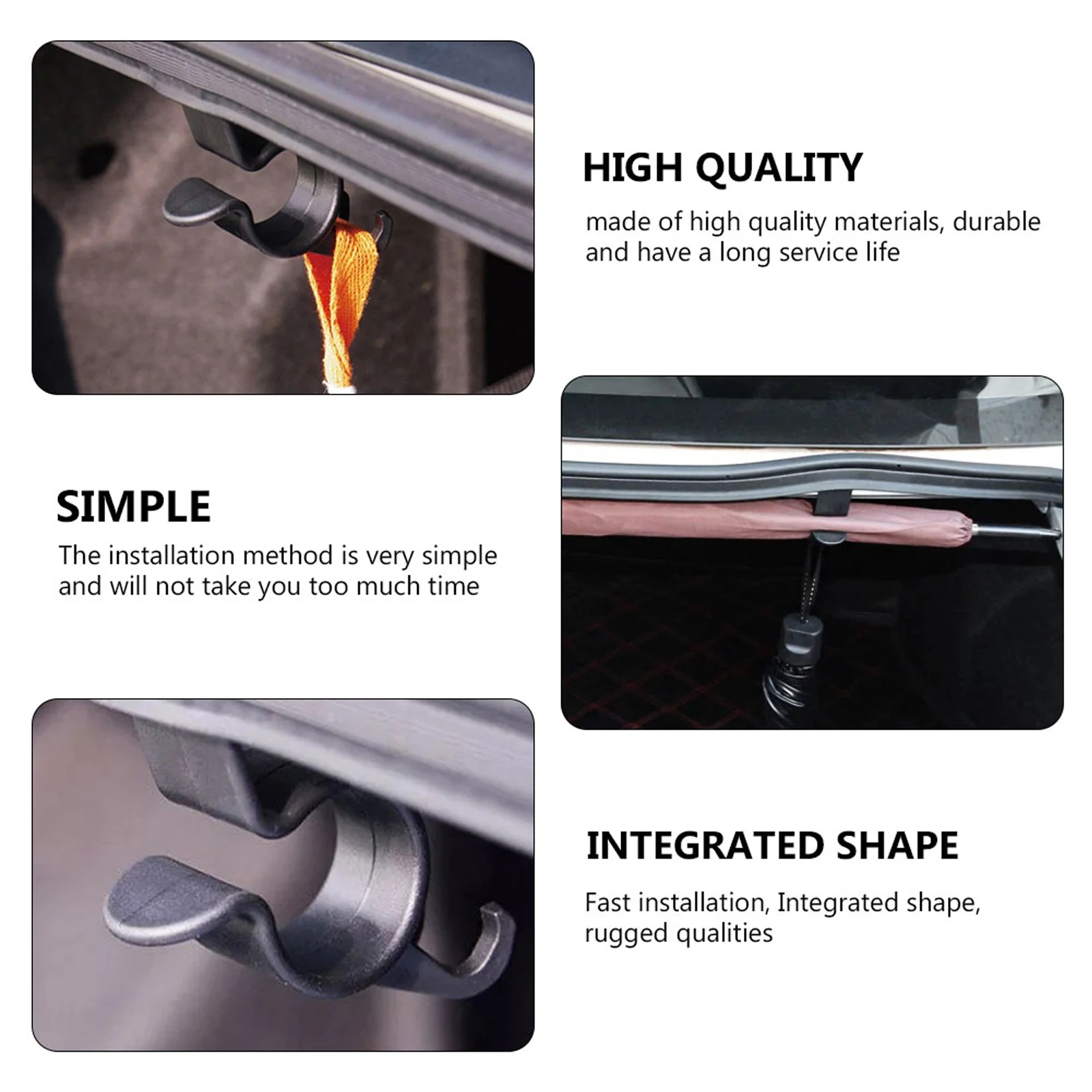 4pcs Car Umbrella Holder Trunk Hooks Plastic Organizer Bracket Fast Installation Towel Hook Stand For Vehicle
4pcs Car Umbrella Holder Trunk Hooks Plastic Organizer Bracket Fast Installation Towel Hook Stand For Vehicle