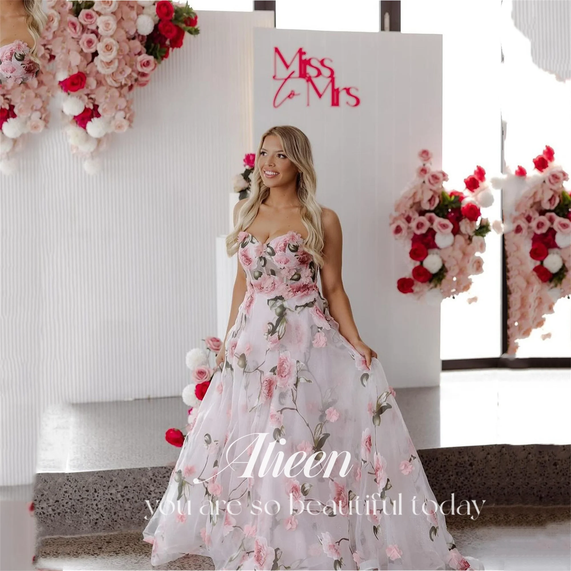 Aileen Customized Wedding Party Dress Printing Chic Evening Dresses for Special Occasions 3D Flowers Elegant Women Dresses Prom
Aileen Customized Wedding Party Dress Printing Chic Evening Dresses for Special Occasions 3D Flowers Elegant Women Dresses Prom