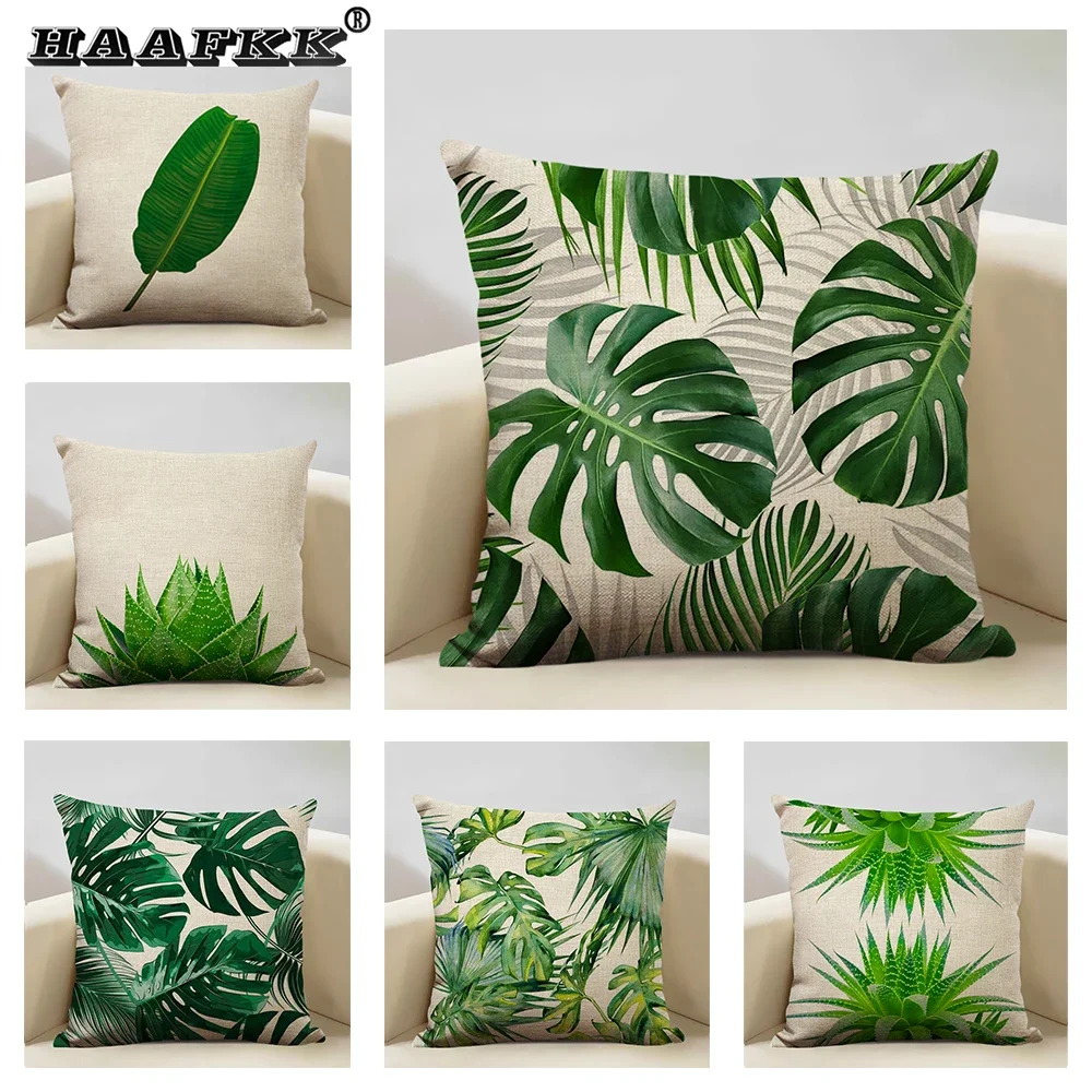 Tropical Plant Palm Leaf Pattern Cushion Cover 45x45cm Linen Printing Square Throw Pillow Case for Home Hotel Sofa
Tropical Plant Palm Leaf Pattern Cushion Cover 45x45cm Linen Printing Square Throw Pillow Case for Home Hotel Sofa