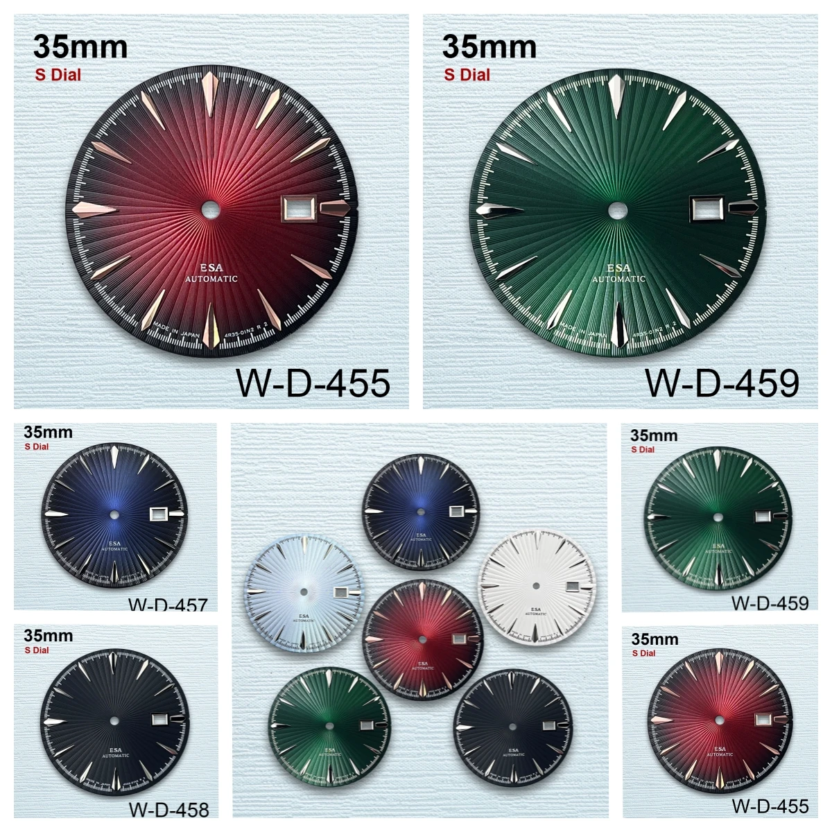 35mm S Logo Cocktail Dial Fit NH35 Movement High-Quality Vertical Grain Dial Watch Modification Accessories
35mm S Logo Cocktail Dial Fit NH35 Movement High-Quality Vertical Grain Dial Watch Modification Accessories