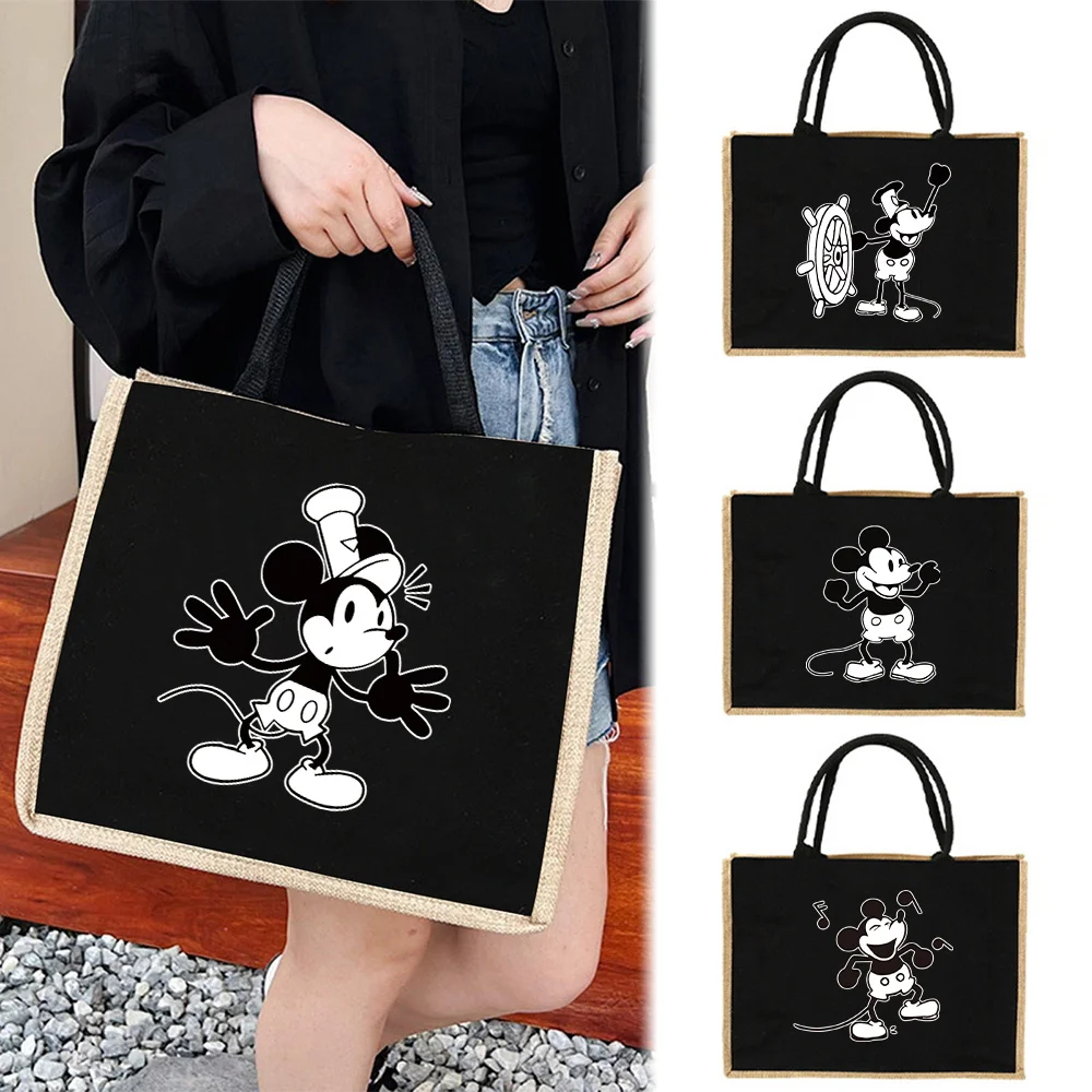 Portable Shopping Bag Large Capacity Storage Bags Women's Mickey Mouse Series Vintage Handbag Shoulder Pack Organizer Pouch
Portable Shopping Bag Large Capacity Storage Bags Women's Mickey Mouse Series Vintage Handbag Shoulder Pack Organizer Pouch