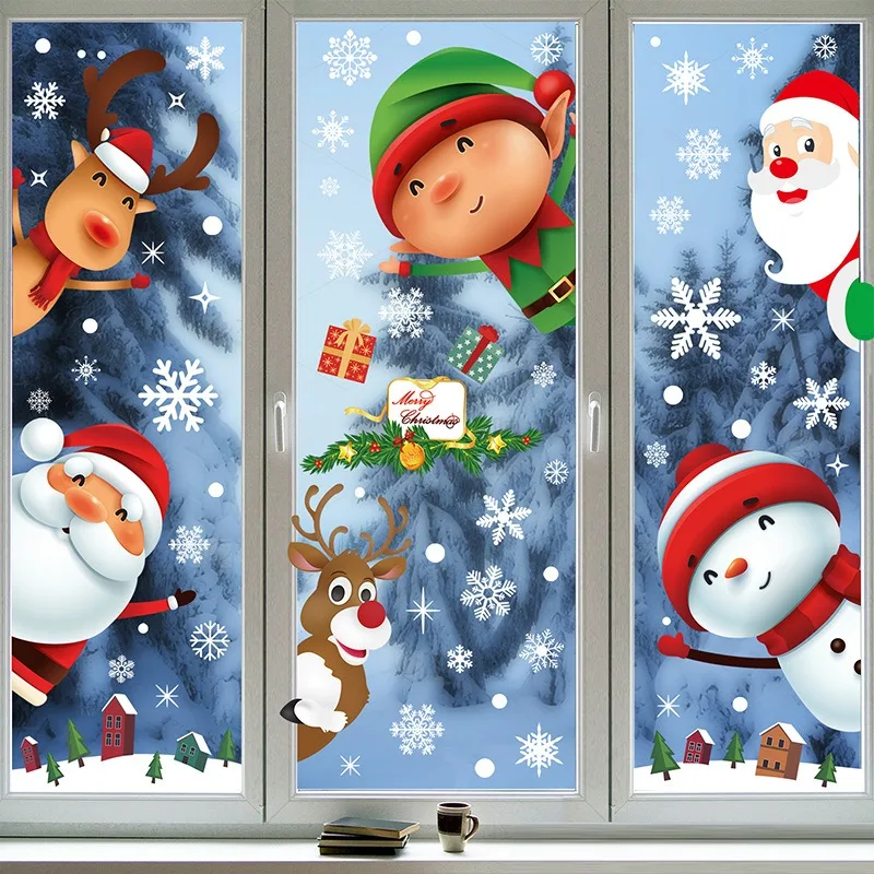 New 3D Christmas Santa Claus Static Window Cling Stickers Snowman Snowflake Holiday Decorations for Home Bathroom Glass
New 3D Christmas Santa Claus Static Window Cling Stickers Snowman Snowflake Holiday Decorations for Home Bathroom Glass