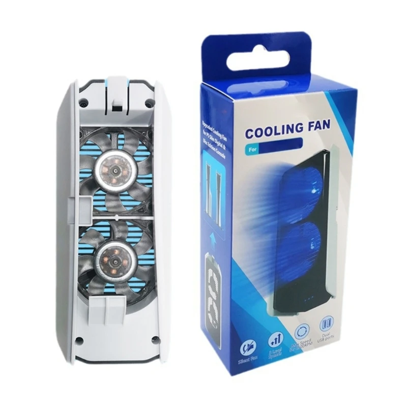 Console Cooling Fan for Slim Digital & Discs Edition 4500RPM Game Machine Cooling System with 2 Fan And 2 USB Port
Console Cooling Fan for Slim Digital & Discs Edition 4500RPM Game Machine Cooling System with 2 Fan And 2 USB Port