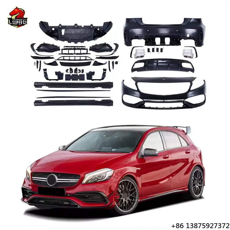 Style A45 Body Kits for a Class W176 LCI Front Rear Bumper Side Skirts Exhaust Tips Bodykit
Style A45 Body Kits for a Class W176 LCI Front Rear Bumper Side Skirts Exhaust Tips Bodykit