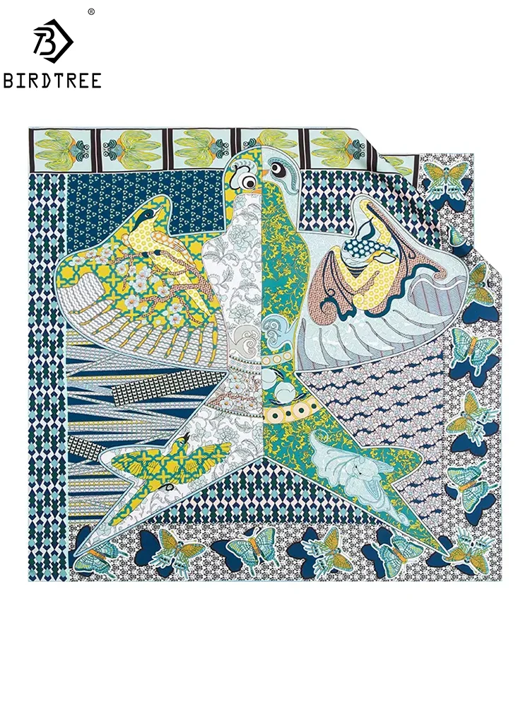 BirdTree, 18 мм 100% гладкий платок, шикарный женский платок 88 см с принтом, шарф оригинального дизайна в подарок маме, весна-осень 2024 A462120QM
BirdTree, 18 мм 100% гладкий платок, шикарный женский платок 88 см с принтом, шарф оригинального дизайна в подарок маме, весна-осень 2024 A462120QM