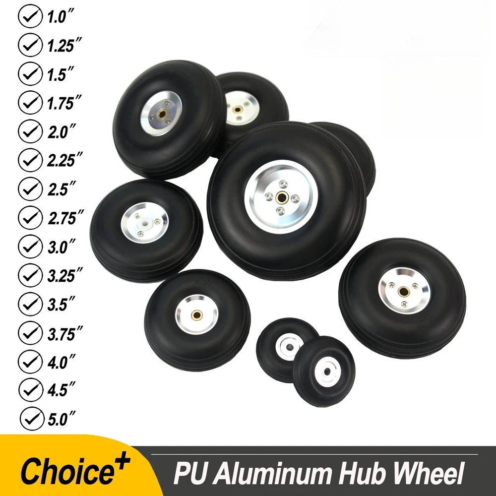 2PCS RC Airplane Model PU Wheel Tire W/ Aluminum Core Alloy Hub 1/1.25/1.5/1.75/2/2.25/2.5/2.75/3/3.25/3.5/3.75/4/4.5/5 " Inch
2PCS RC Airplane Model PU Wheel Tire W/ Aluminum Core Alloy Hub 1/1.25/1.5/1.75/2/2.25/2.5/2.75/3/3.25/3.5/3.75/4/4.5/5 " Inch