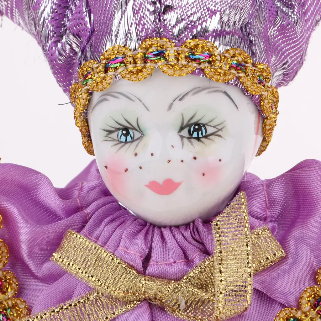 Porcelain Collectible Dolls Italian Triangel Harlequin Mini Doll Handmade Toy for Home Festival Decoration
Porcelain Collectible Dolls Italian Triangel Harlequin Mini Doll Handmade Toy for Home Festival Decoration