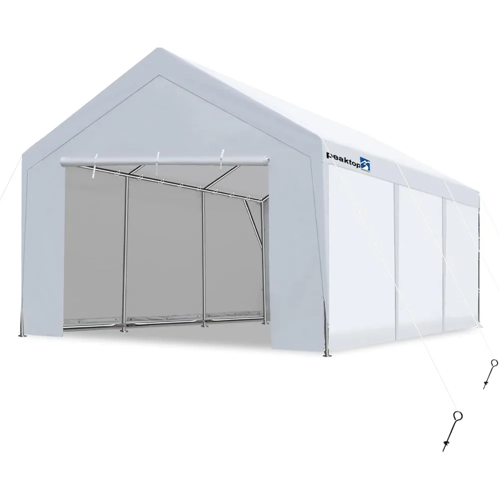 12x20 ft Heavy Duty Carport with Removable Sidewalls, Portable Car Canopy, Garage Tent, Boat Shelter with Reinforced Triangular
12x20 ft Heavy Duty Carport with Removable Sidewalls, Portable Car Canopy, Garage Tent, Boat Shelter with Reinforced Triangular