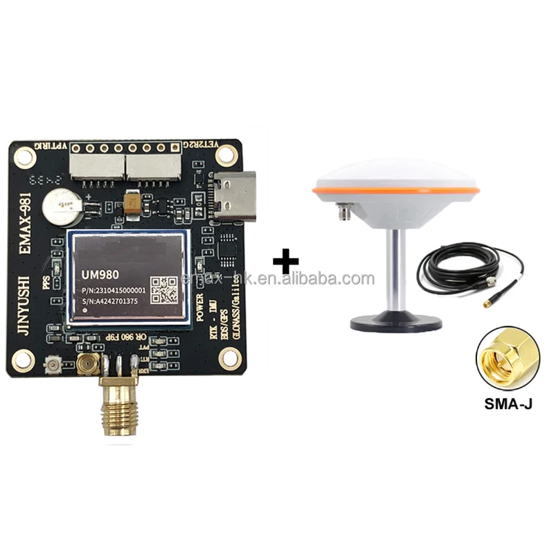 UM980 GNSS Module EM-980DM RTK/INS IMU Board Type-C GPS Beidou Glonass Galileo QZSS For Vehicle Positioning with EM-500 Antenna
UM980 GNSS Module EM-980DM RTK/INS IMU Board Type-C GPS Beidou Glonass Galileo QZSS For Vehicle Positioning with EM-500 Antenna