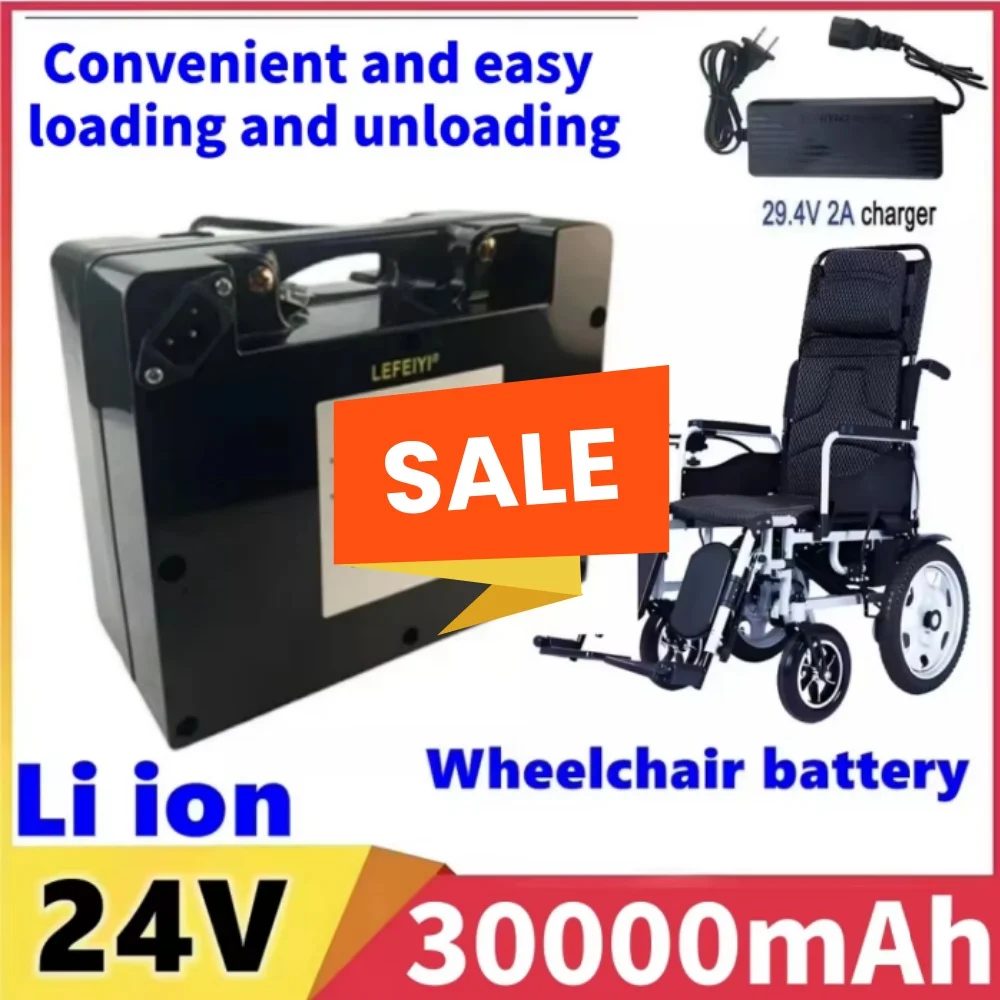 24V 30000mAh 18650 Lithium Li-ion Battery Pack 29.4V 30Ah for Electric Wheelchair 7S12P Configuration 100% New
24V 30000mAh 18650 Lithium Li-ion Battery Pack 29.4V 30Ah for Electric Wheelchair 7S12P Configuration 100% New