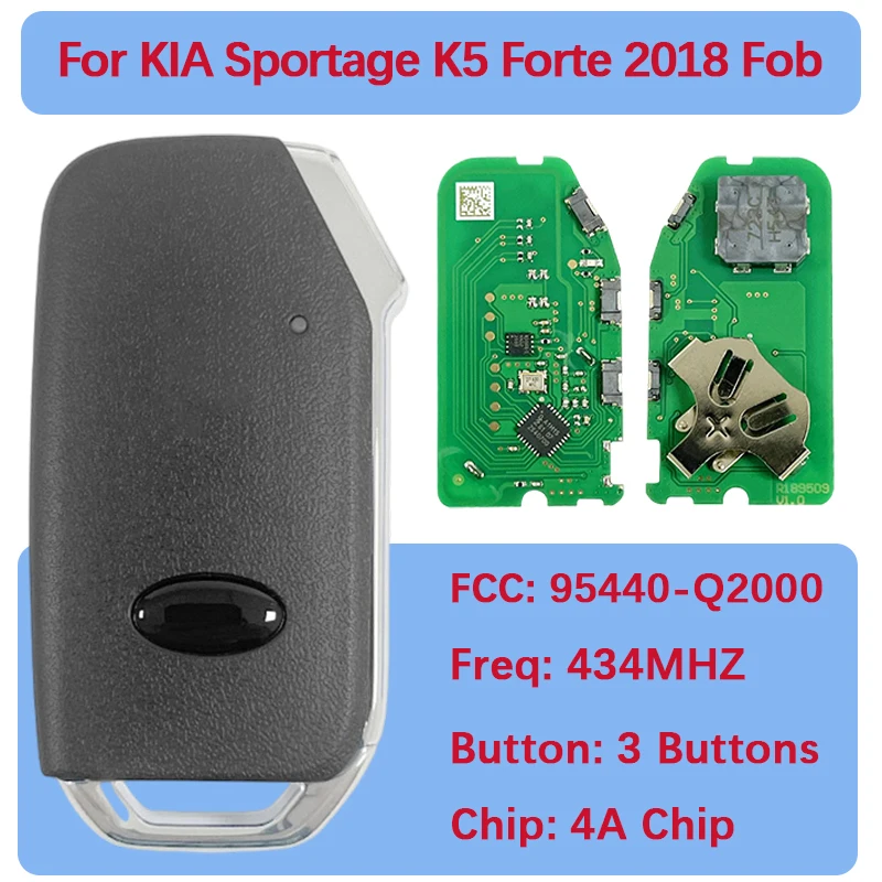 CN051377 Послепродажный 3-кнопочный смарт-брелок FCC 95440-Q2000 81996-M6100 4A чип 433 МГц для Kia Sportage K5 Forte 2018
CN051377 Послепродажный 3-кнопочный смарт-брелок FCC 95440-Q2000 81996-M6100 4A чип 433 МГц для Kia Sportage K5 Forte 2018