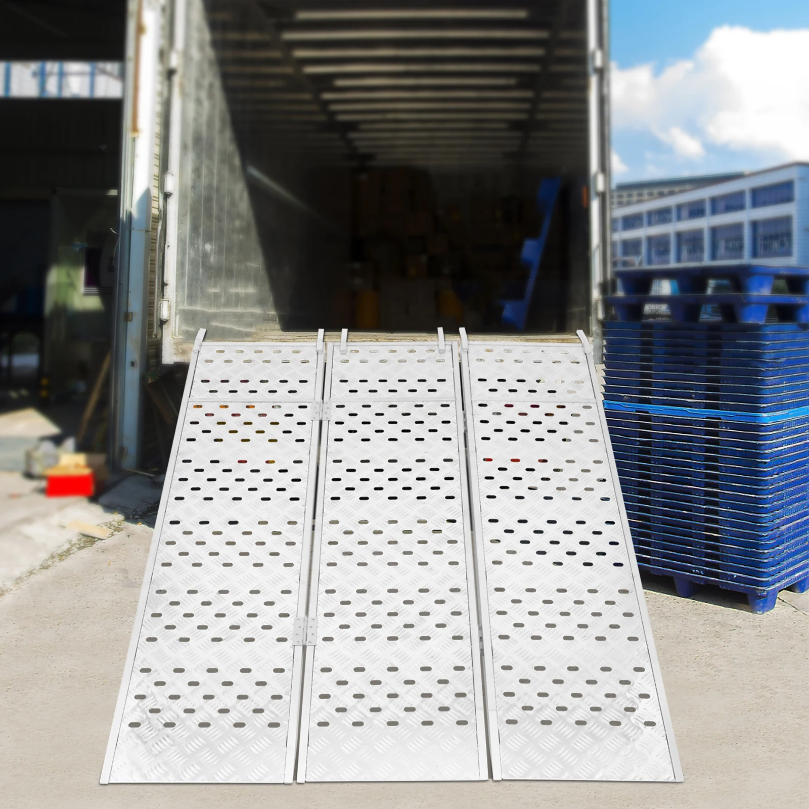 Складная алюминиевая рампа для прицепа 1500 фунтов (680 кг), 54x77 дюймов, с противоскользящей поверхностью и ремнями для мотоциклов, квадроциклов, UTV, газонокосилок
Складная алюминиевая рампа для прицепа 1500 фунтов (680 кг), 54x77 дюймов, с противоскользящей поверхностью и ремнями для мотоциклов, квадроциклов, UTV, газонокосилок