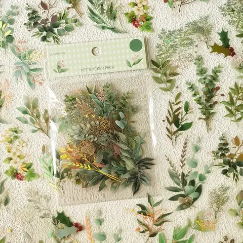 40 pezzi Roaming Dreams Vintage INS Adesivi per piante floreali Etichette decorative per album diari Materiale per scrapbooking fatto a mano