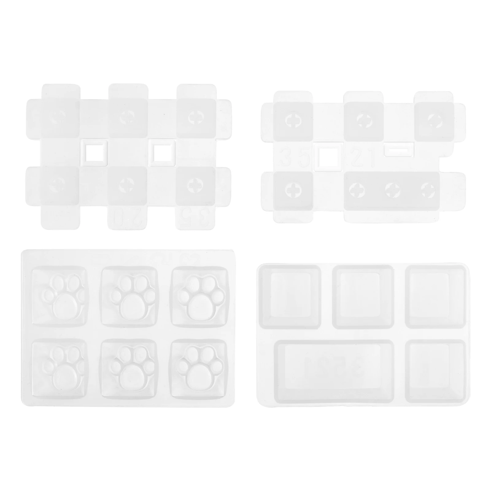 4pcs Keycap Mold Keyboard Silicone DIY Crafts Tool Cute Keycaps Easy Demold Clean Transparent High Mirror Surface
4pcs Keycap Mold Keyboard Silicone DIY Crafts Tool Cute Keycaps Easy Demold Clean Transparent High Mirror Surface