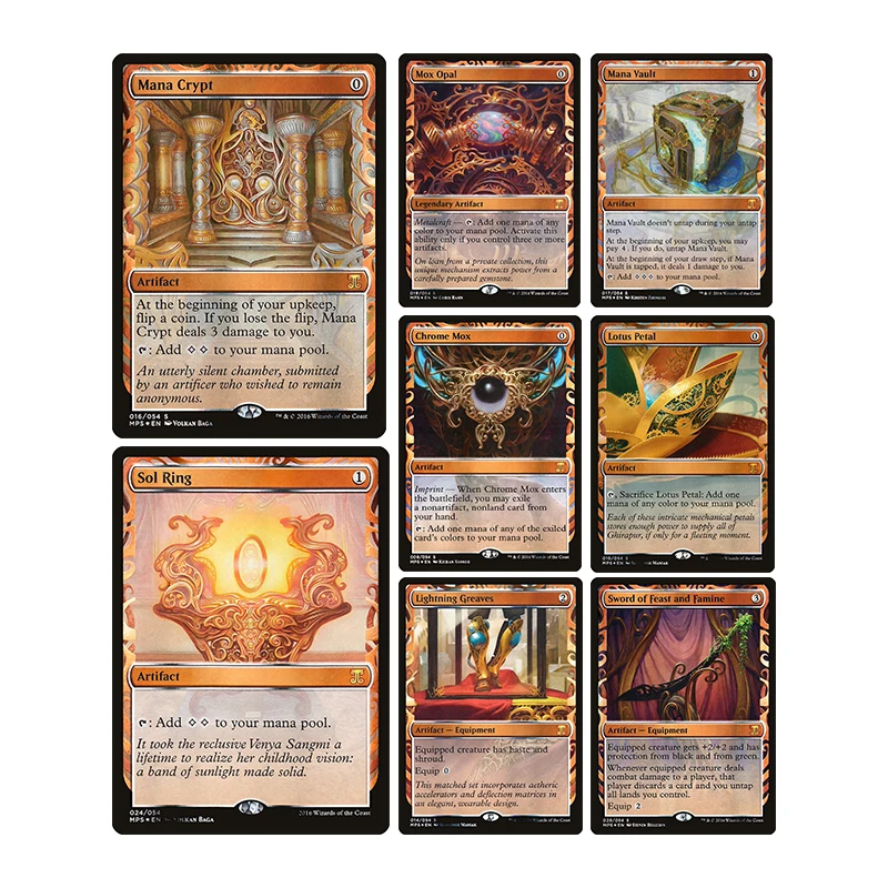 Homemade Diy Cards for Home Play Magical Proxy Sol Ring Mana Crypt Mox Opal Mana Vault Collection Card Toys Gift
Homemade Diy Cards for Home Play Magical Proxy Sol Ring Mana Crypt Mox Opal Mana Vault Collection Card Toys Gift