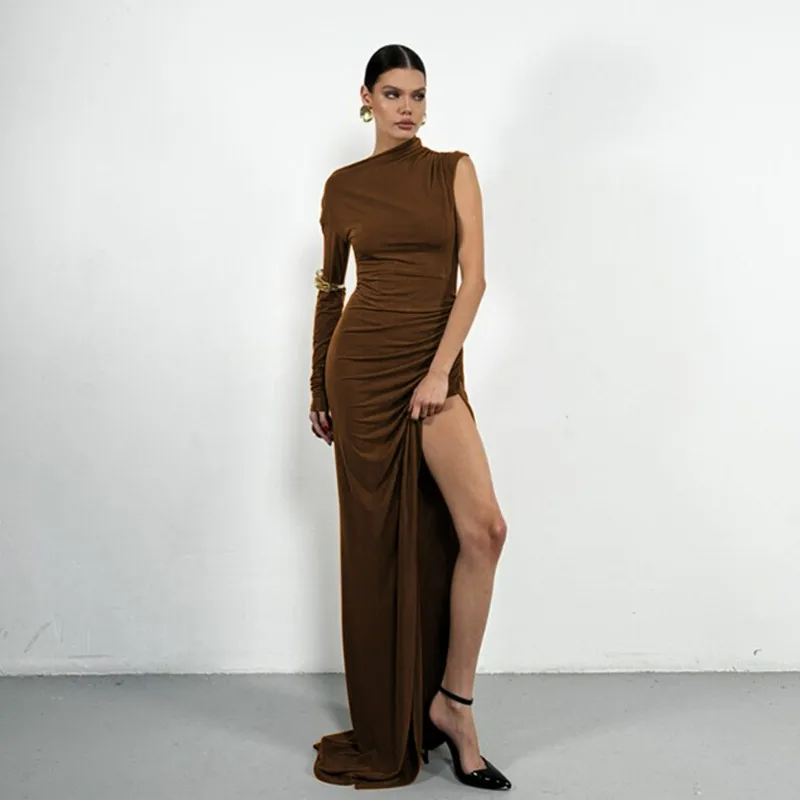 Dress for Women Europe and America Spring and Summer New Pattern Grace Fashion Sexy Single Shoulder Sleeves Split Fork
Dress for Women Europe and America Spring and Summer New Pattern Grace Fashion Sexy Single Shoulder Sleeves Split Fork