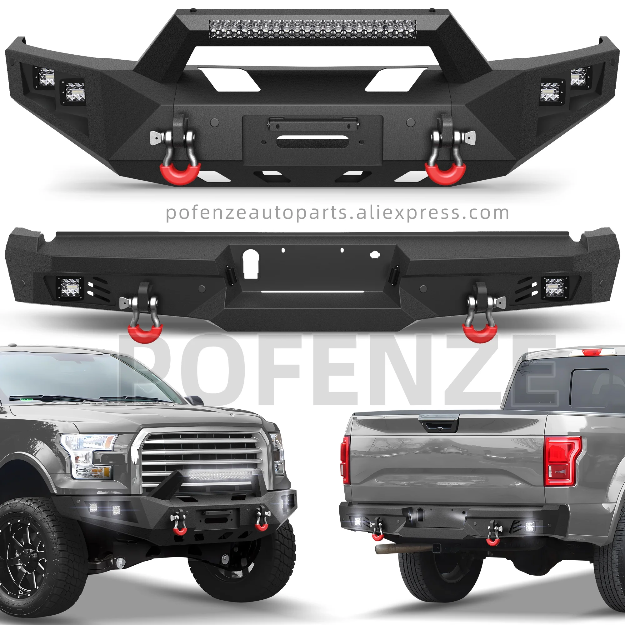Ford F150 Front Bumper + Rear Bumper, Cars Accessories for 2015-2017 Ford F150 (Excluding Raptor/Ecoboost)
Ford F150 Front Bumper + Rear Bumper, Cars Accessories for 2015-2017 Ford F150 (Excluding Raptor/Ecoboost)