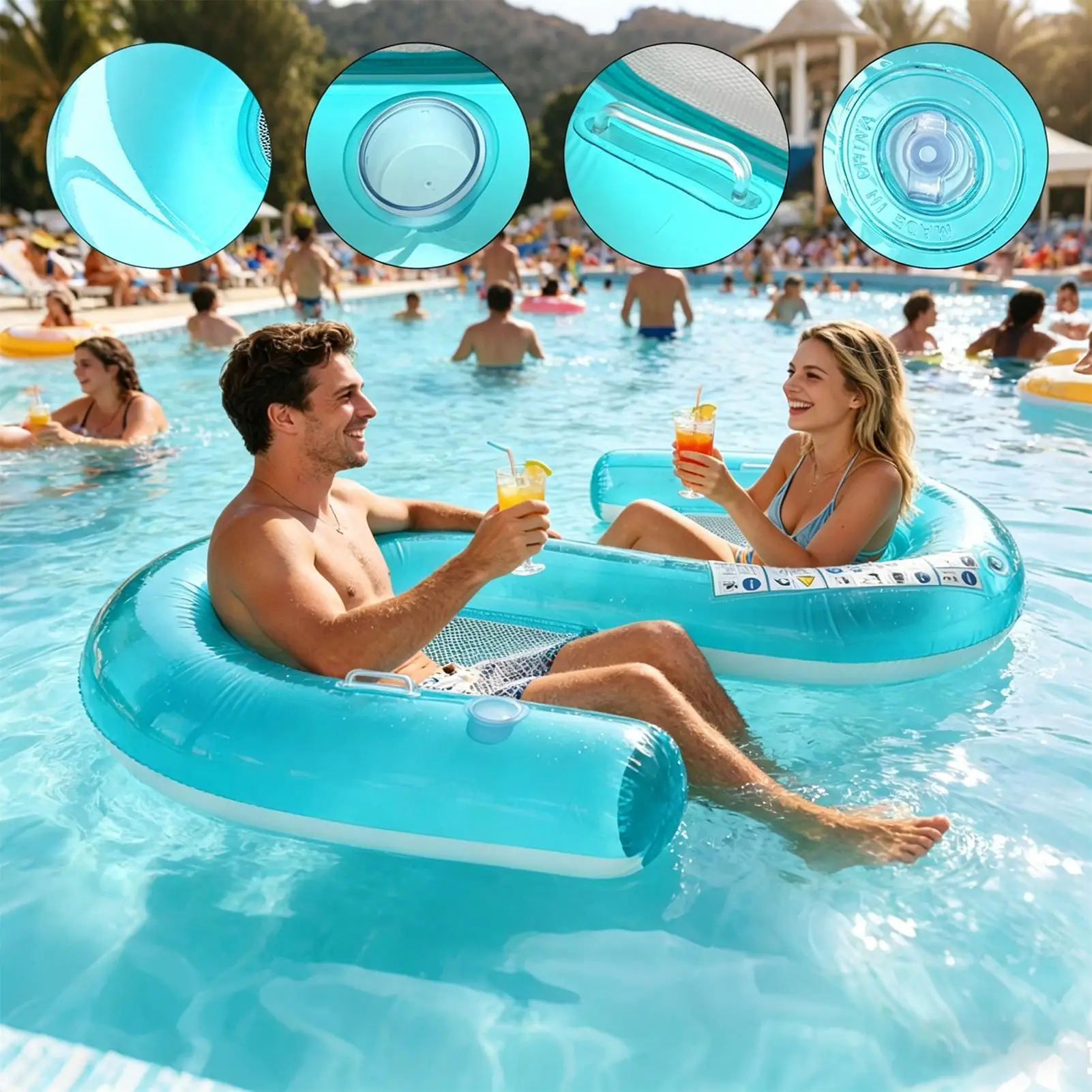 Pool Floats for 2 People Foldable Floating Lounge Raft Floating Lounger Chair for Men Women Family Couple Water Beach Lake River
Pool Floats for 2 People Foldable Floating Lounge Raft Floating Lounger Chair for Men Women Family Couple Water Beach Lake River