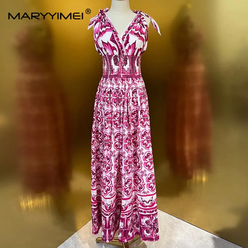 MARYYIMEI Fashion Women Pure cotton dress V-neck Print Holiday Elastic waist Pure cotton Holiday long Dresses
MARYYIMEI Fashion Women Pure cotton dress V-neck Print Holiday Elastic waist Pure cotton Holiday long Dresses
