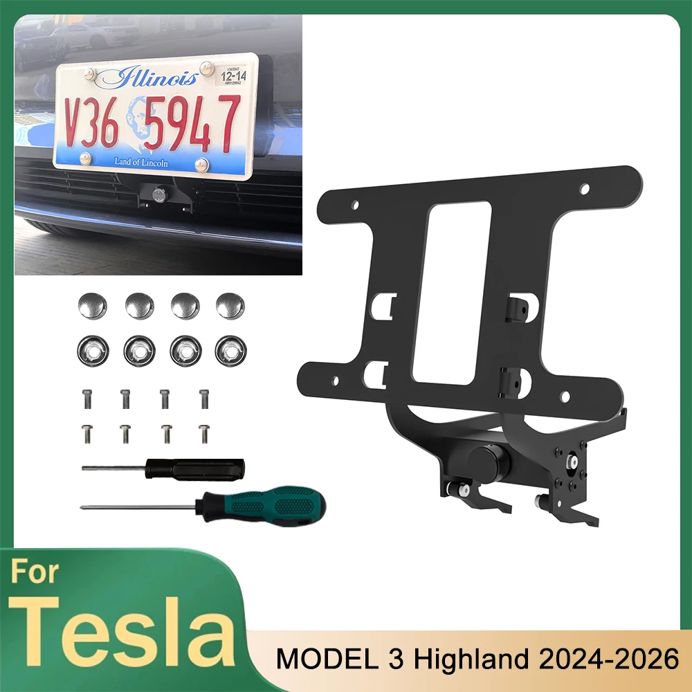 Для Tesla Model 3 Highland 2024 2025 2026 Автомобильный передний держатель номерного знака, рамка без сверления, монтажный комплект номерного знака, защита от кражи
Для Tesla Model 3 Highland 2024 2025 2026 Автомобильный передний держатель номерного знака, рамка без сверления, монтажный комплект номерного знака, защита от кражи