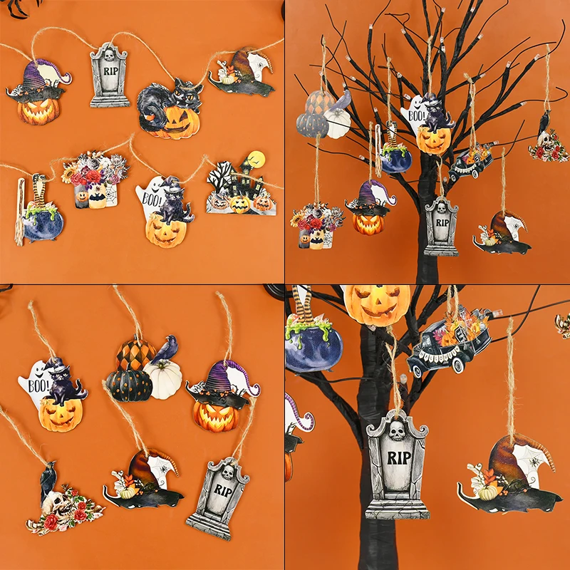 36pieces Halloween Pumpkin Skull Ghost Wooden Slices Pendants Printed Handmade Craft Supplies Hanging Ornaments Party Home Decor
36pieces Halloween Pumpkin Skull Ghost Wooden Slices Pendants Printed Handmade Craft Supplies Hanging Ornaments Party Home Decor