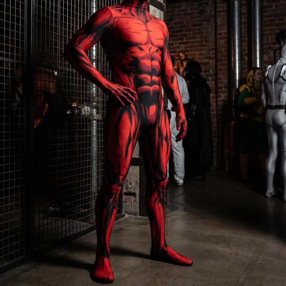 Halloween Men Comic Scarlet Spider Cosplay Costume Disfraces Para Scarlet Superhero Bodysuit Zentai Jumpsuit Without lenses-1
Halloween Men Comic Scarlet Spider Cosplay Costume Disfraces Para Scarlet Superhero Bodysuit Zentai Jumpsuit Without lenses-1