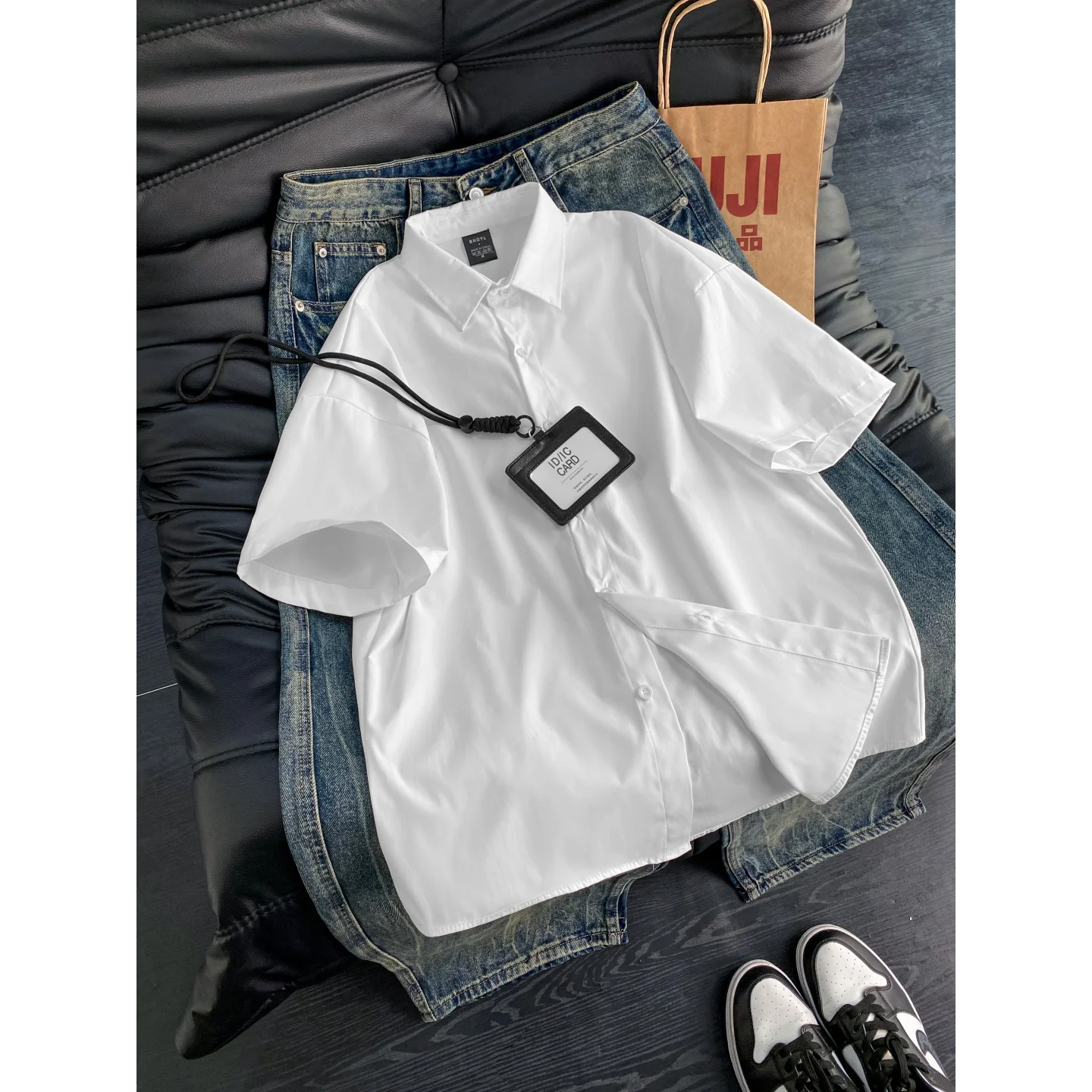 Summer Thin Color Short Sleeve Men's Casual Basic Style Versatile High-End Feeling Student White Shirt Loose Fit Youth ...
Summer Thin Color Short Sleeve Men's Casual Basic Style Versatile High-End Feeling Student White Shirt Loose Fit Youth ...