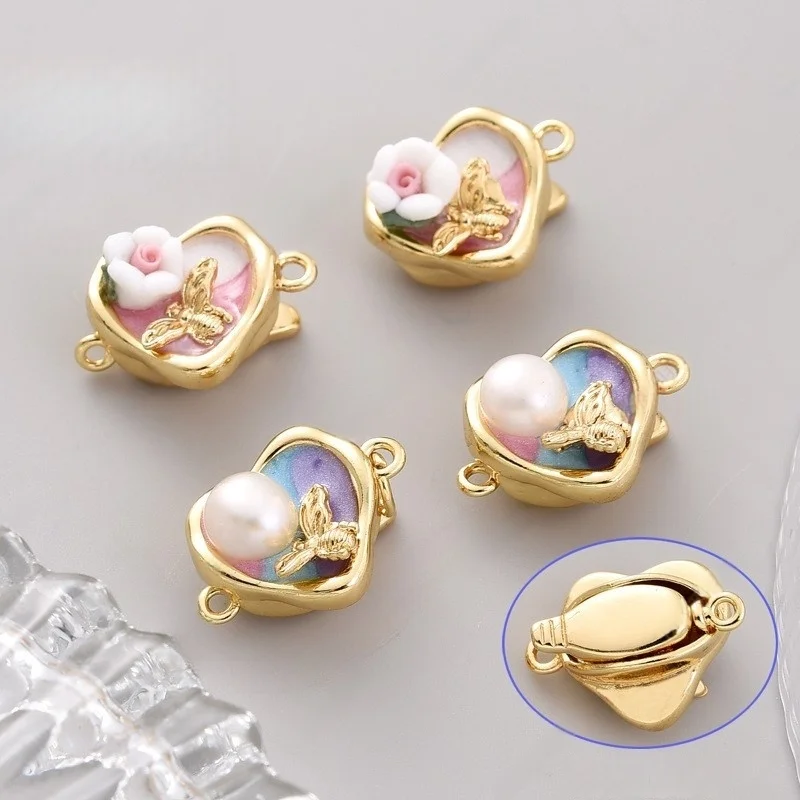 1pcs Copper-plated Gold Pearl Necklace Clay Drip Oil Painting Oil Painting Style Connecting Buckle Plug-in Buckle Diy Accessorie
1pcs Copper-plated Gold Pearl Necklace Clay Drip Oil Painting Oil Painting Style Connecting Buckle Plug-in Buckle Diy Accessorie