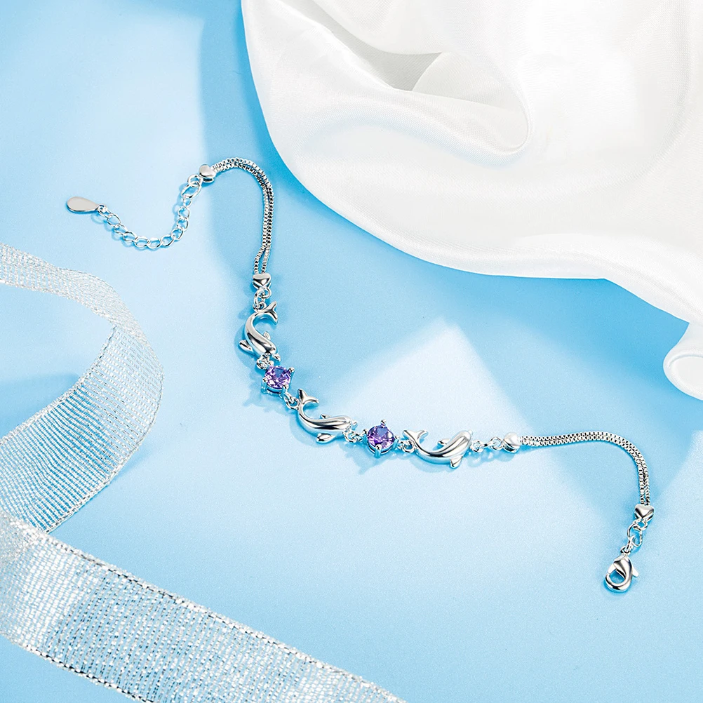 Amethyst Bracelet Ocean Jewelry Teen Girls Dolphin Adjustable Holiday Gifts Women Bracelets Aesthetic Beach Valentine
Amethyst Bracelet Ocean Jewelry Teen Girls Dolphin Adjustable Holiday Gifts Women Bracelets Aesthetic Beach Valentine
