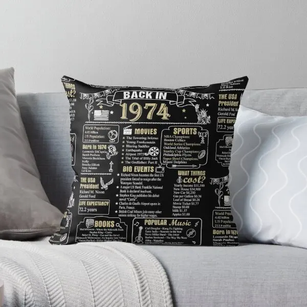 Birthday Anniversary 1974 History Back I Printing Throw Pillow Cover Sofa Fashion Decorative Throw Pillows not include One Side
Birthday Anniversary 1974 History Back I Printing Throw Pillow Cover Sofa Fashion Decorative Throw Pillows not include One Side