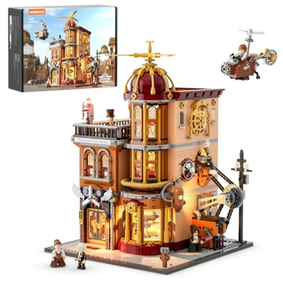 Steampunk Flying Club Lighting Building-Bricks Set 1871 Pcs Modular Building Blocks Display Collectible Set for Adults Brass Go
Steampunk Flying Club Lighting Building-Bricks Set 1871 Pcs Modular Building Blocks Display Collectible Set for Adults Brass Go