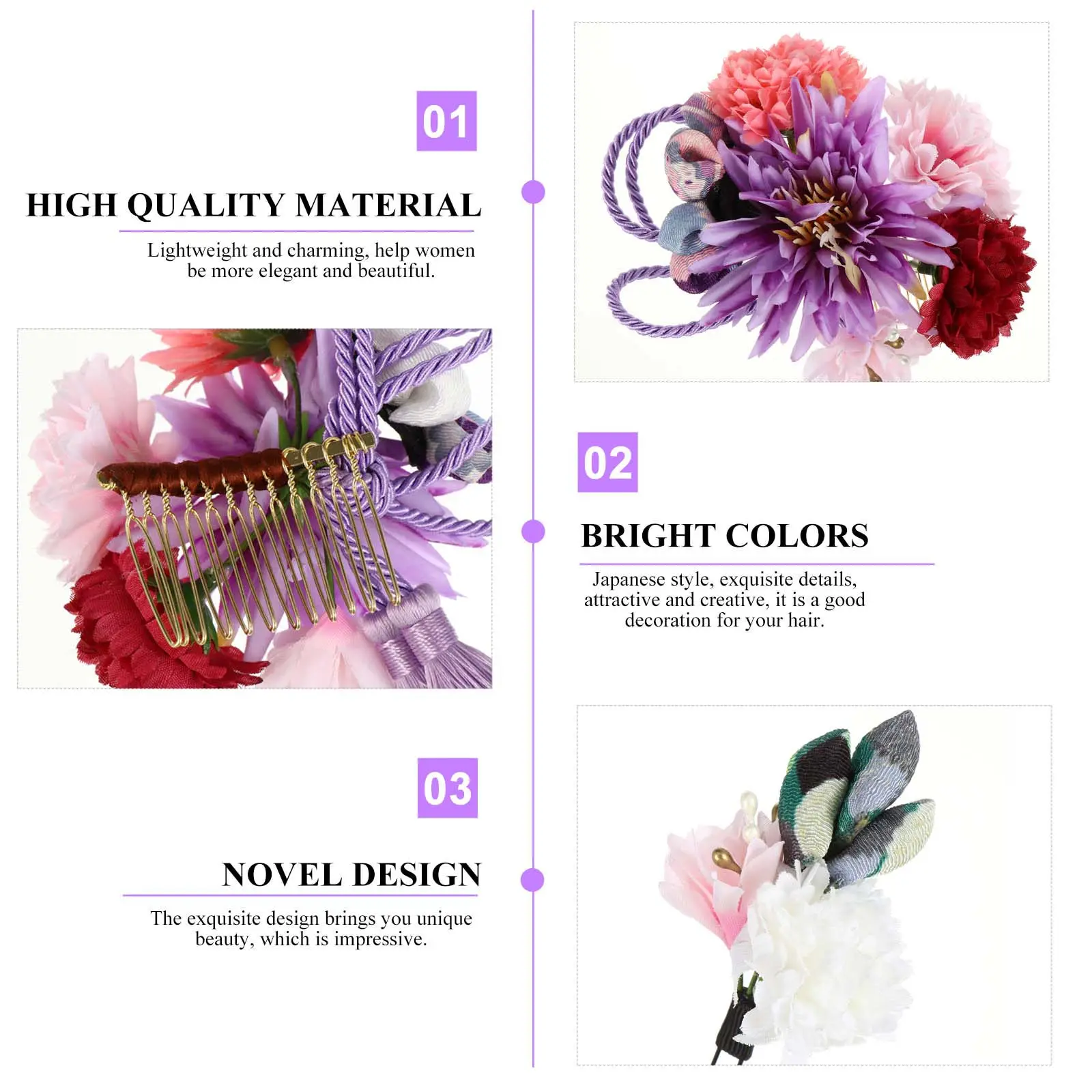 Набор из 2 заколок-гребней для волос с цветами и кисточками в японском стиле, легкие свадебные украшения для волос, для вечеринок
Набор из 2 заколок-гребней для волос с цветами и кисточками в японском стиле, легкие свадебные украшения для волос, для вечеринок