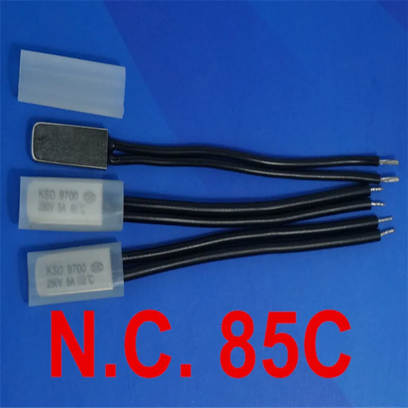 100pcs/lot) 85C KSD9700 Normally Close Thermostat, Temperature Switch, NC85Celsius, Bimetal Disc. 
100pcs/lot) 85C KSD9700 Normally Close Thermostat, Temperature Switch, NC85Celsius, Bimetal Disc.