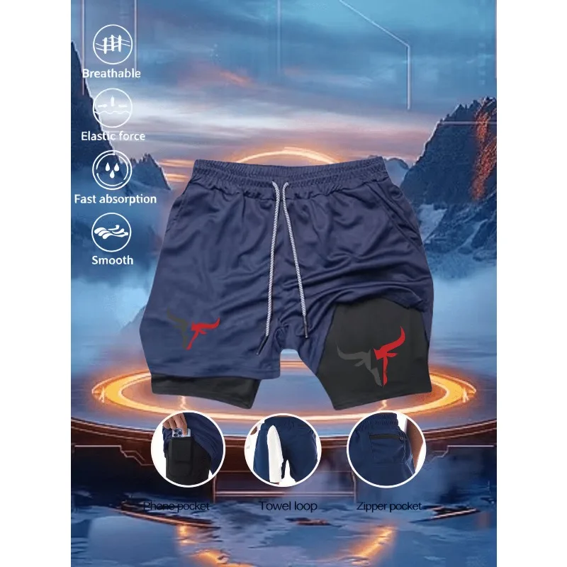 2026 Men's casual sports style cow head logo printed 2-in-1 shorts suitable for fitness enthusiasts quick drying breathable
2026 Men's casual sports style cow head logo printed 2-in-1 shorts suitable for fitness enthusiasts quick drying breathable