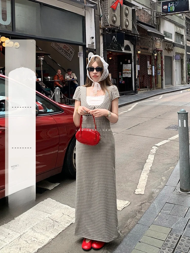 LUU Retro Plaid Splicing Lace Straight Dress Women's Spring Autumn Long Dress Small Design Sense Skirts Commute Style Short S...
LUU Retro Plaid Splicing Lace Straight Dress Women's Spring Autumn Long Dress Small Design Sense Skirts Commute Style Short S...