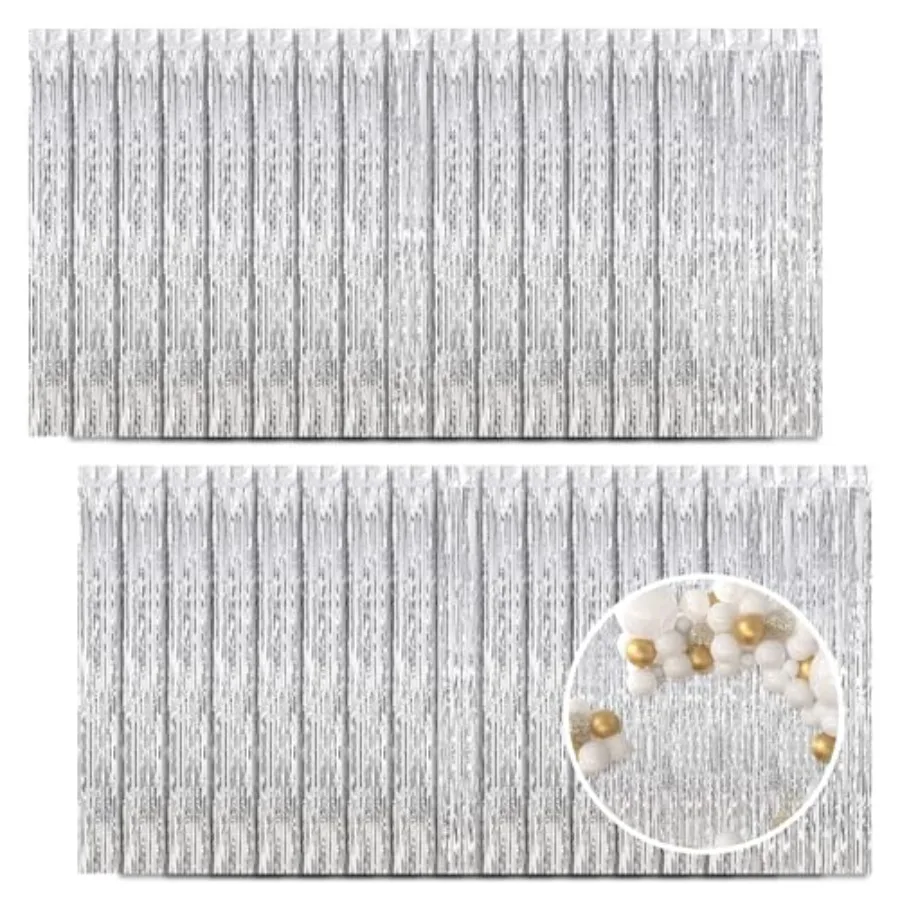 30 Pack Foil Fringe Curtain Backdrop, 3.3x8.2 Feet Metallic Tinsel Streamer Curtains Photo Booth Props for Birthday/Wedding/Bac
30 Pack Foil Fringe Curtain Backdrop, 3.3x8.2 Feet Metallic Tinsel Streamer Curtains Photo Booth Props for Birthday/Wedding/Bac