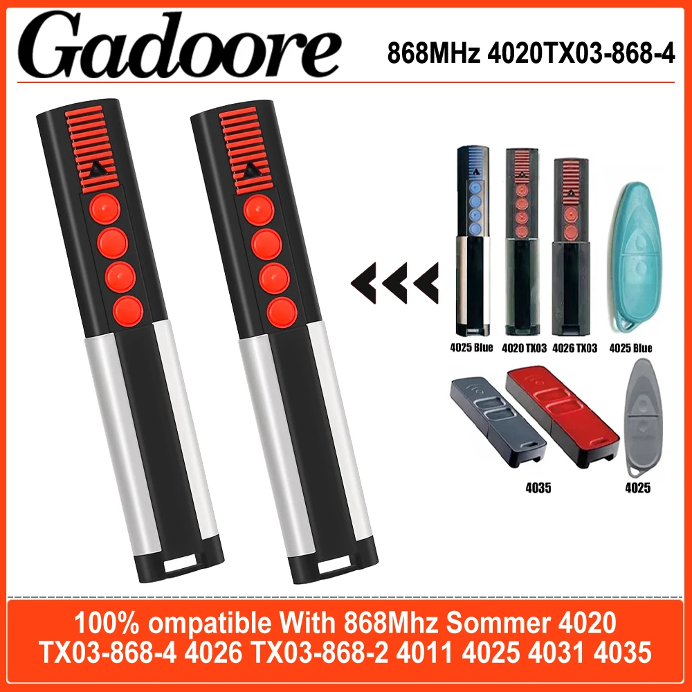 Gadoore Sommer 4020 TX03-868-4 868MHz Garage Door Remote Sommer 4020 4020V000 Compatible With 868.8 Mhz Sommer 4020 TX03-868-
Gadoore Sommer 4020 TX03-868-4 868MHz Garage Door Remote Sommer 4020 4020V000 Compatible With 868.8 Mhz Sommer 4020 TX03-868-