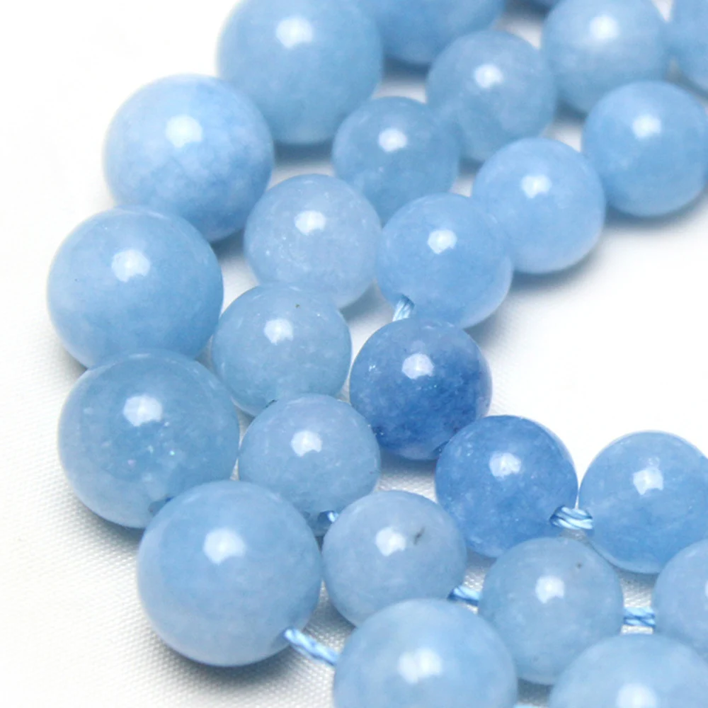 Natural Aquamarines Stone Beads Blue Round Gemstone Bead for DIY Bracelet Necklace Charms Jewelry Making Beaded Accessories
Natural Aquamarines Stone Beads Blue Round Gemstone Bead for DIY Bracelet Necklace Charms Jewelry Making Beaded Accessories