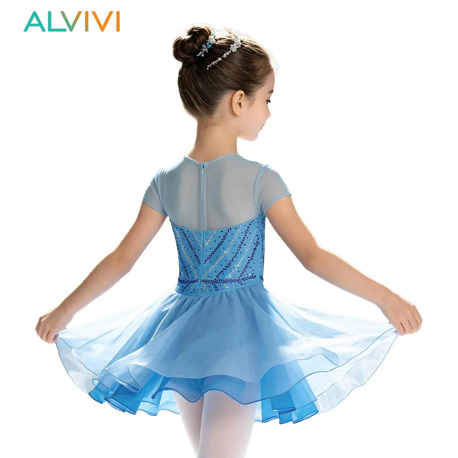 Kids Girls Gymnastics Artistic Figure Skating Dance Dress Shiny Rhinestone Ruffle Ballet Jersey Leotards Lyrical Dance Costume
Kids Girls Gymnastics Artistic Figure Skating Dance Dress Shiny Rhinestone Ruffle Ballet Jersey Leotards Lyrical Dance Costume
